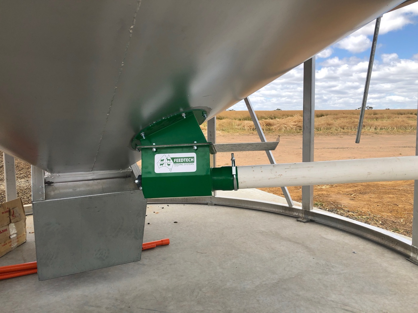 Feedtech automated feeding equipment on farm